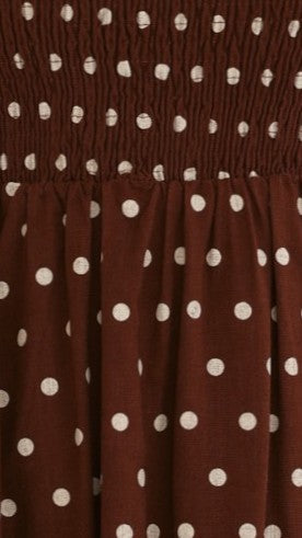 Molly Mini Dress - Chocolate/Nude Spot