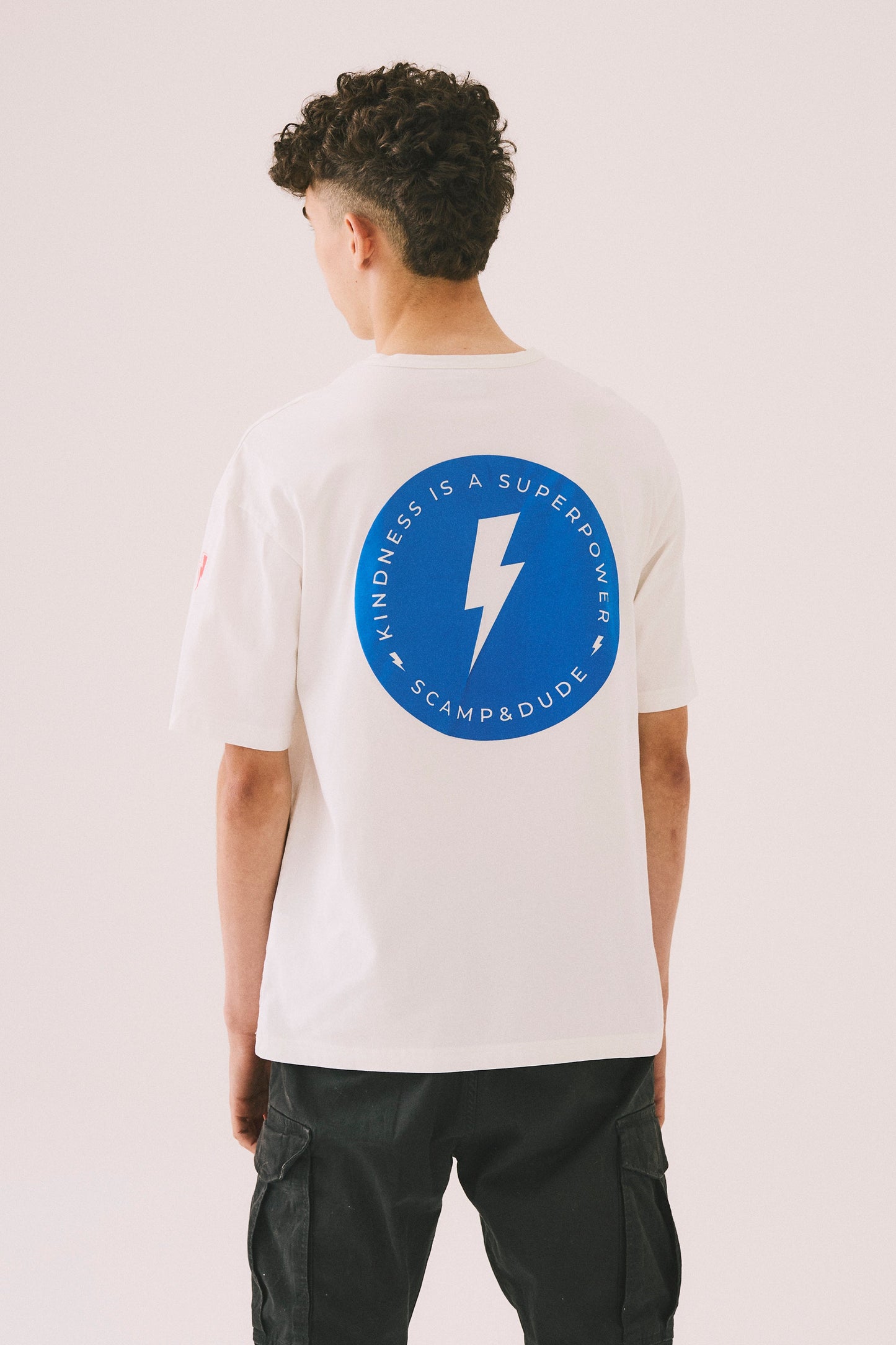 Men's White with Placement Bolt Graphics T-Shirt