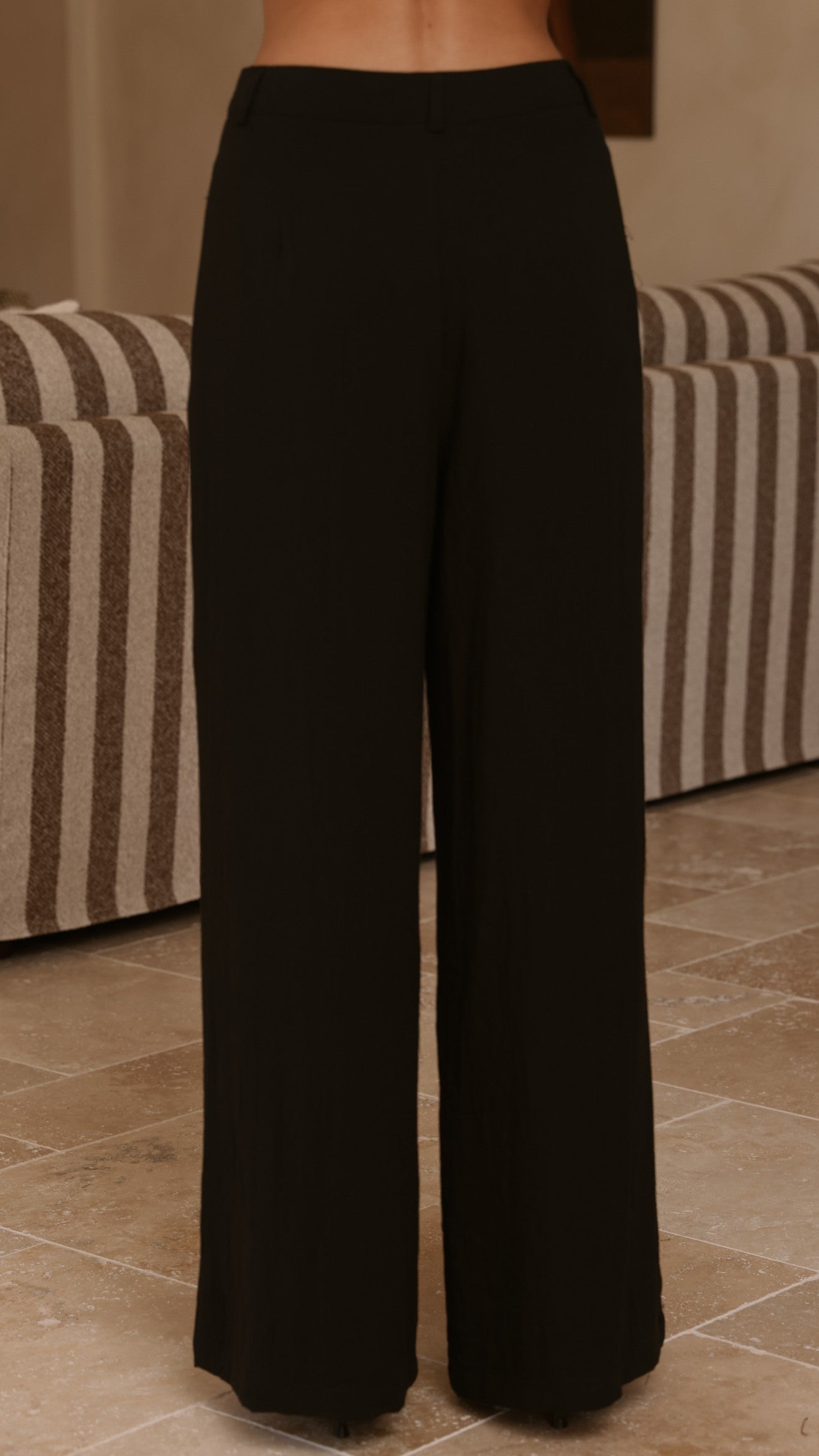 Leela One Shoulder Top and Pants Set - Black