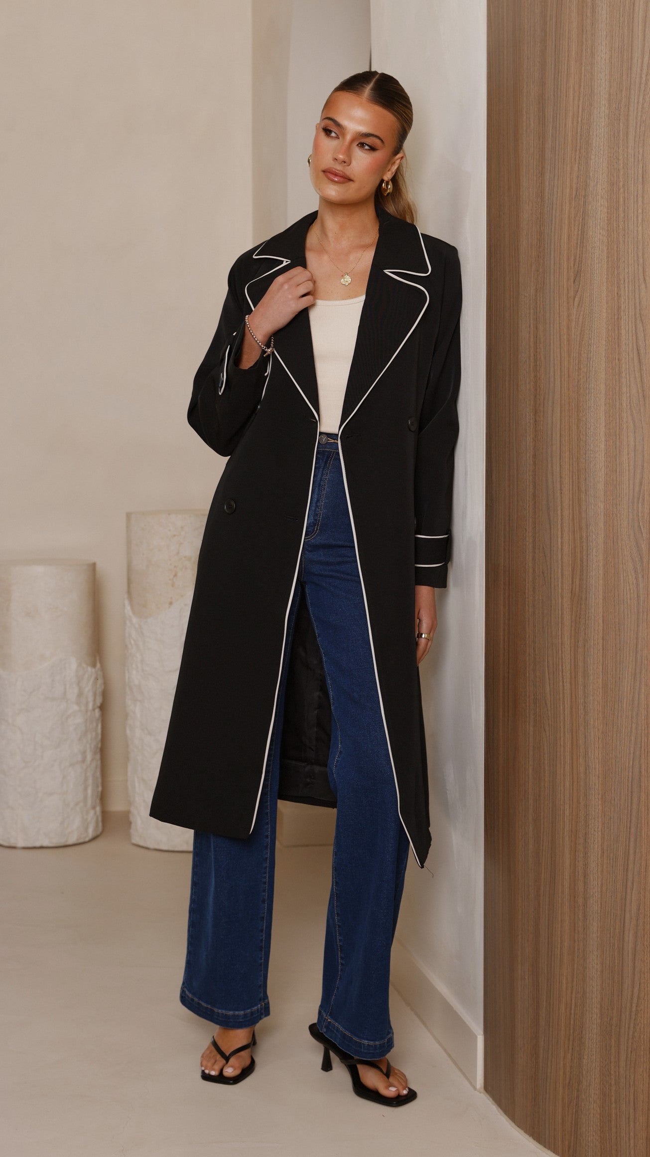 Blanca Trench Coat - Black