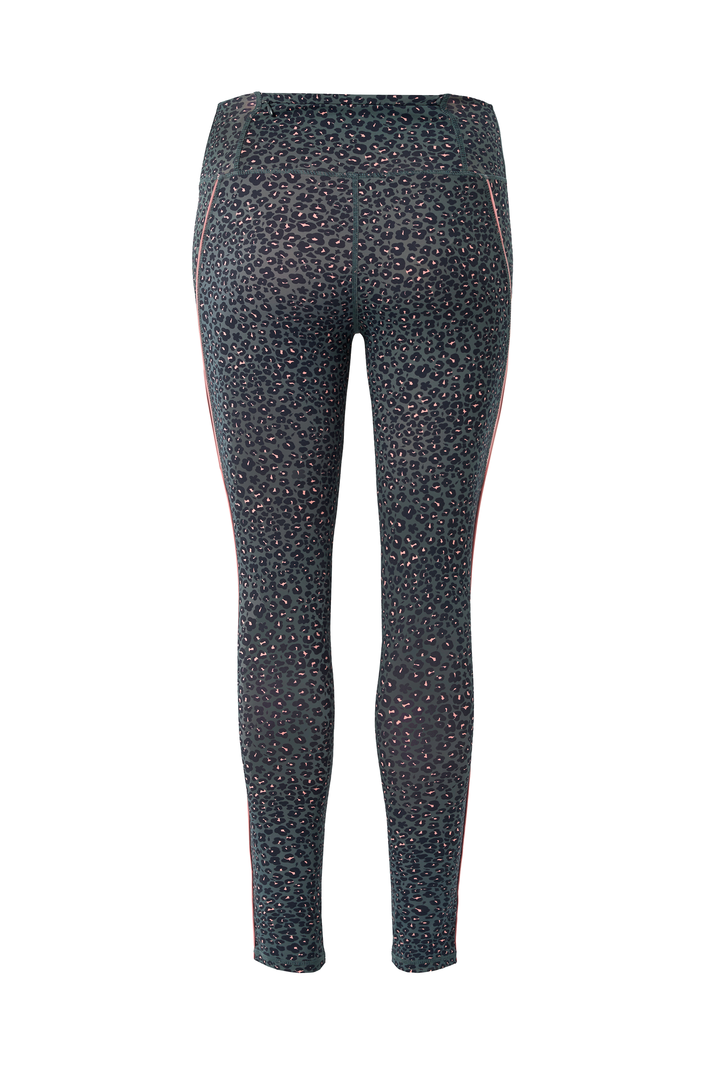 Khaki Micro Floral Full Length Lightweight Leggings