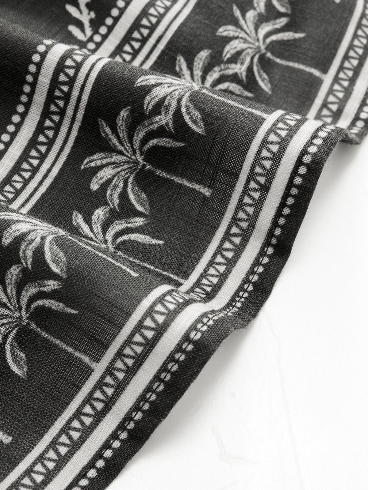 Sleeveless Palm Tree Print Mini Dress