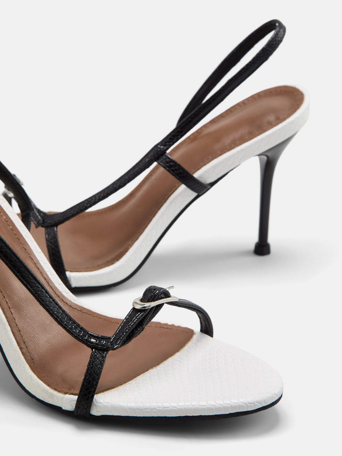 Open Toe Slingback Stiletto Heel Sandals