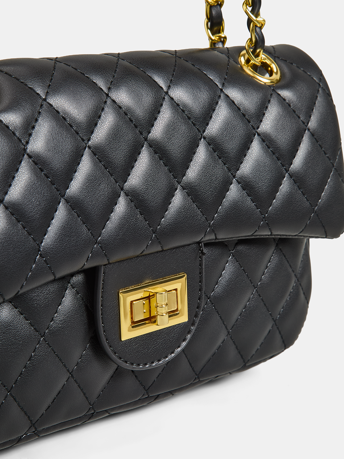 Quilted Chain Crossbody Shoulder Bag