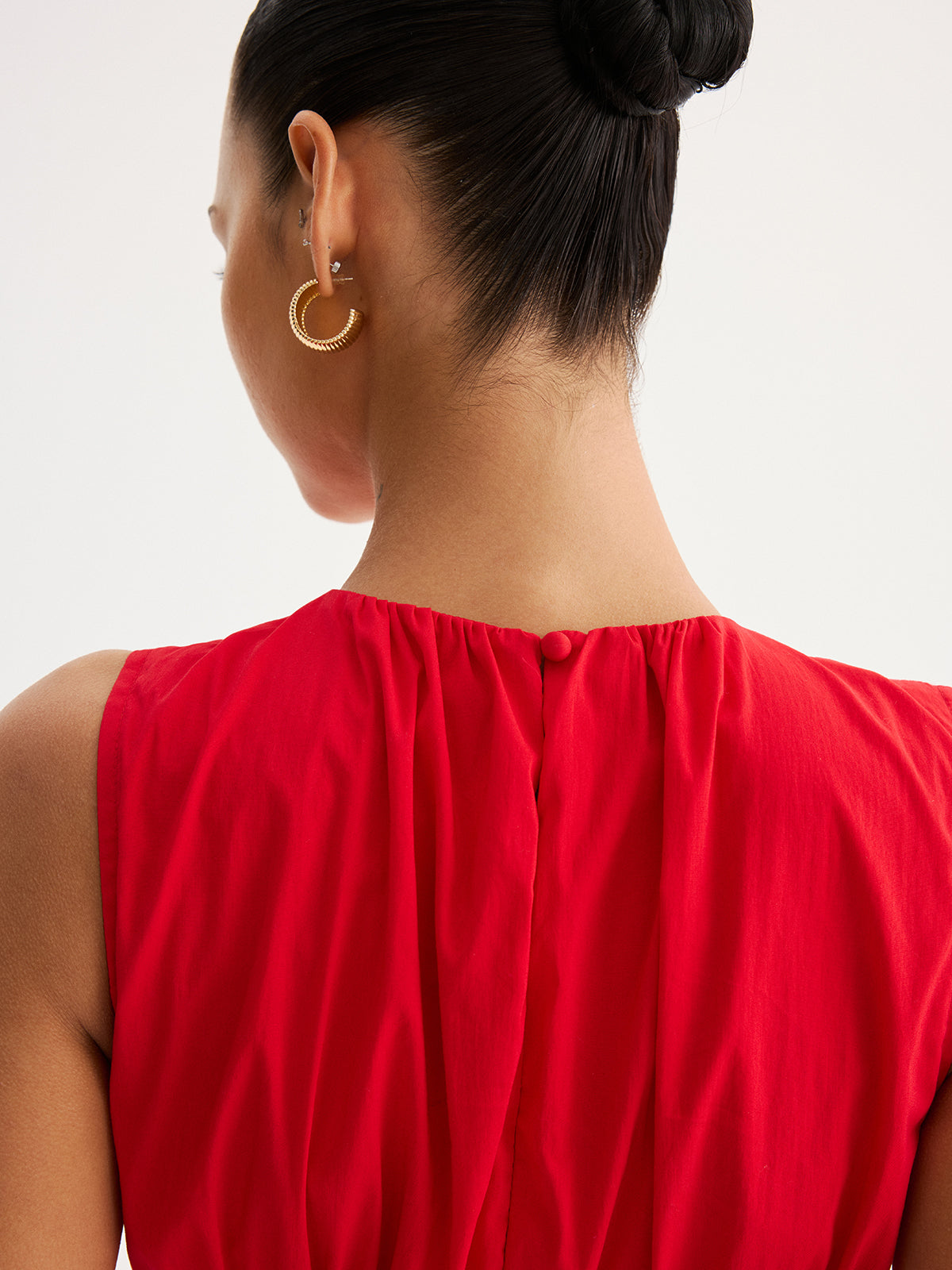 Tie-Back Cut-Out Waist Maxi Dress