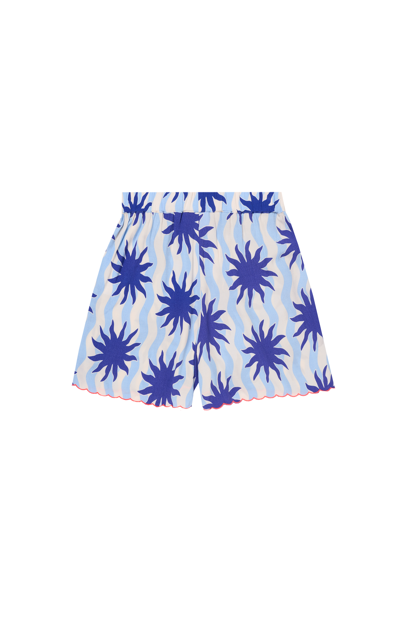 Blue Sunstar Scallop Edge Shorts