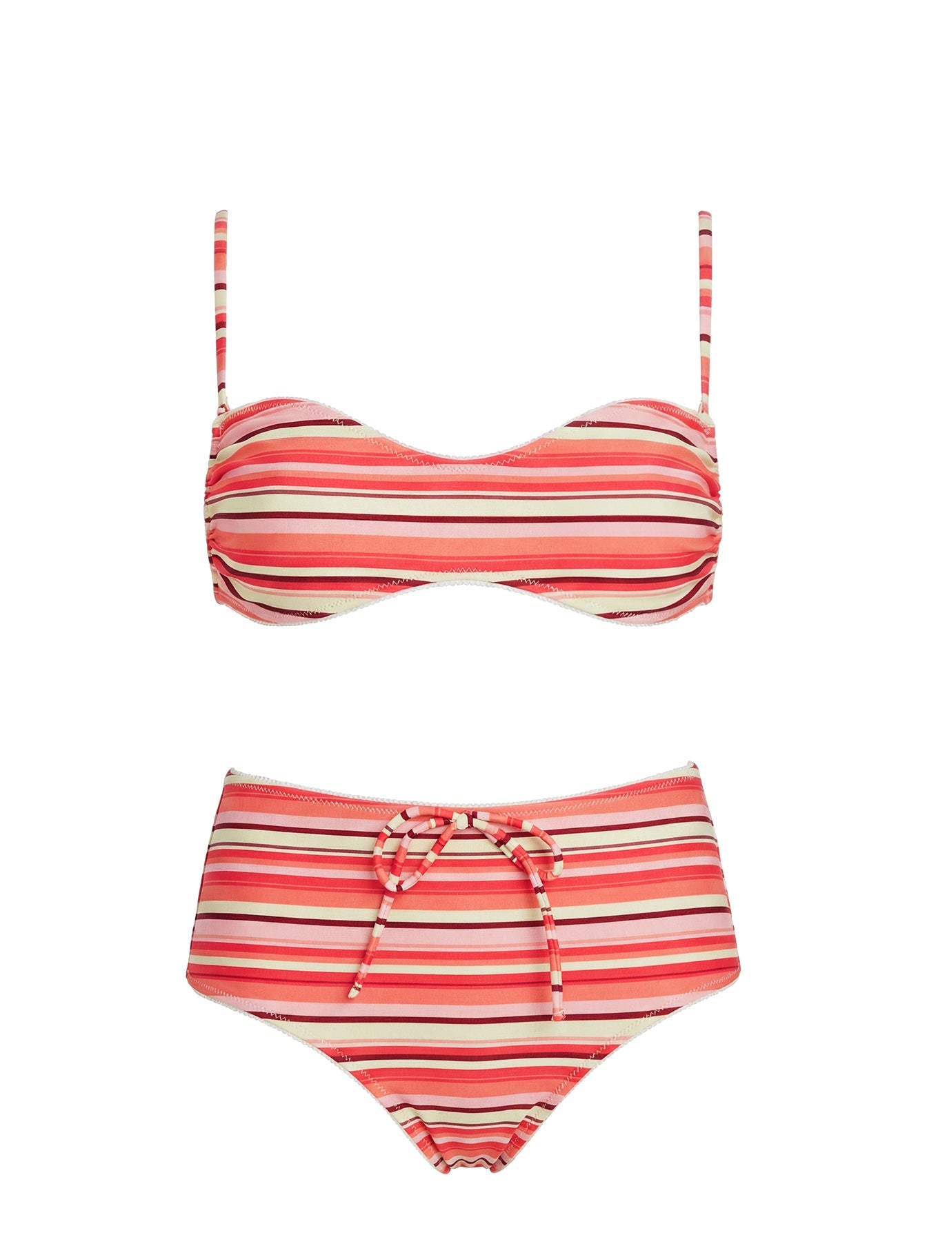 Casual Crush Bikini Top Orange Stripe
