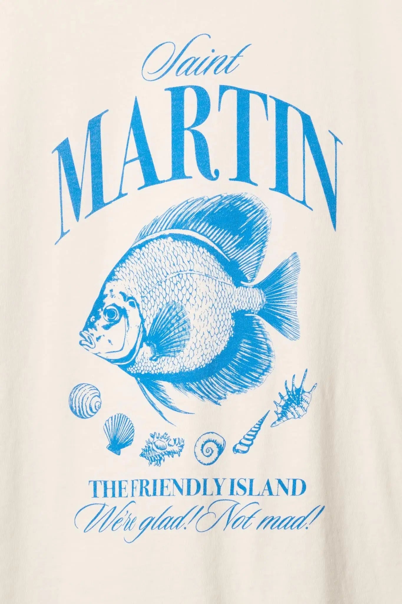 Saint Martin Distressed Sleeveless Graphic Tee