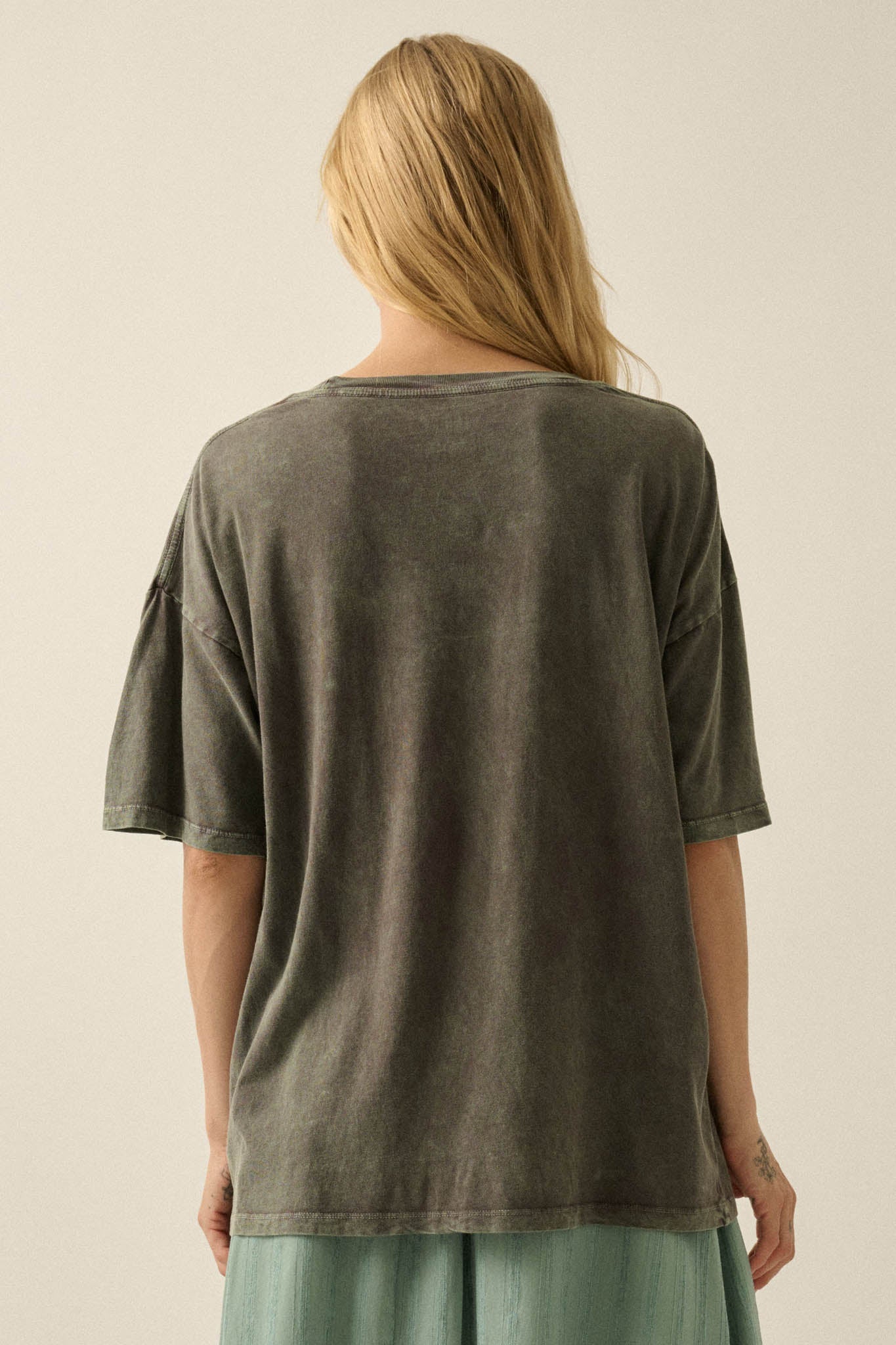 Jungle Tiger Vintage-Wash Oversize Graphic Tee