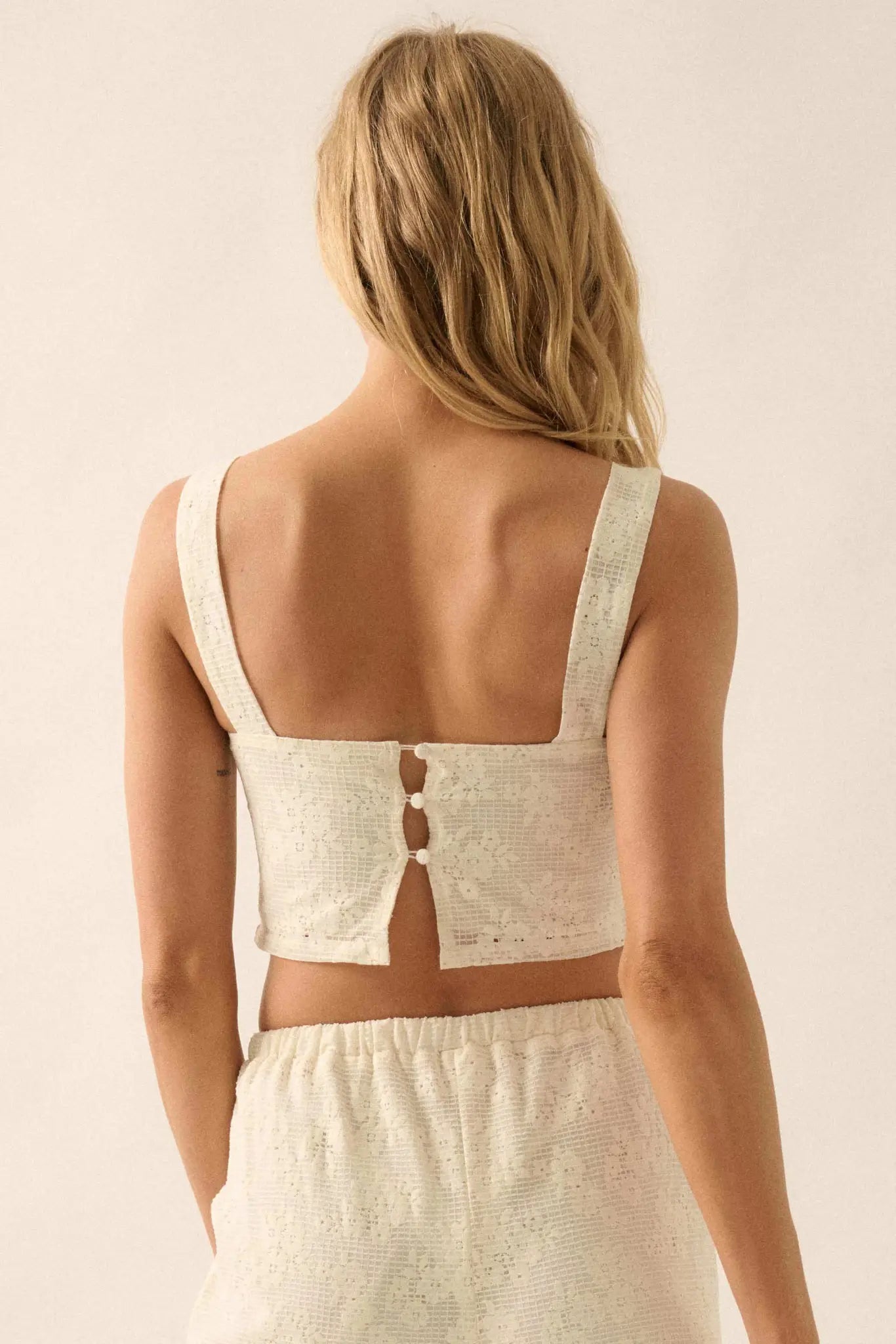 Air I Breathe Floral Net Lace Cropped Tank Top