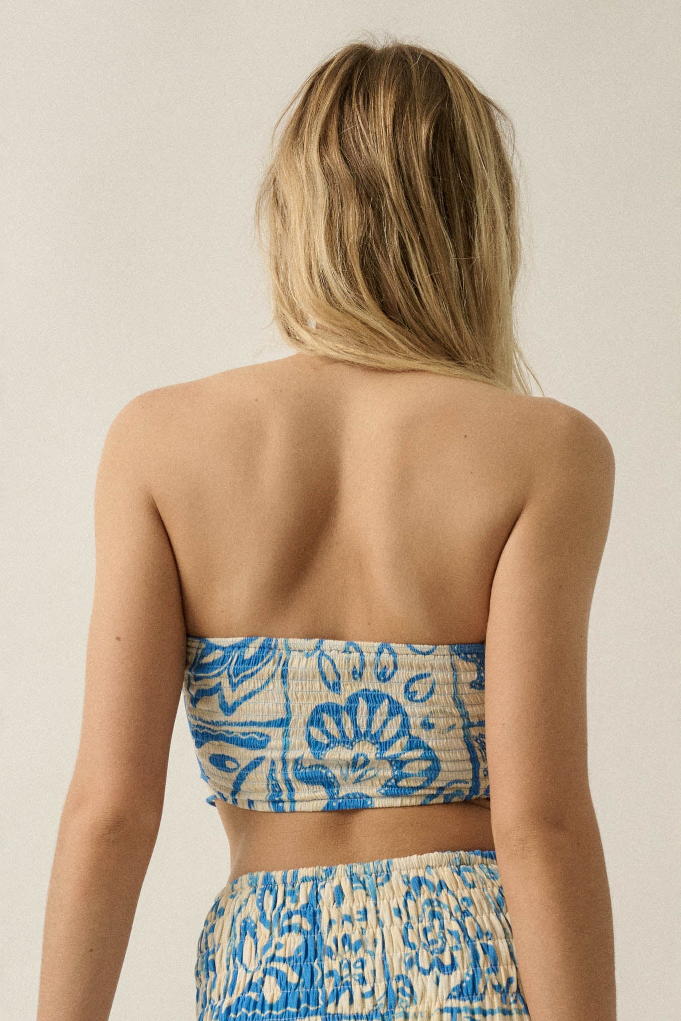 Nomadic Heart Abstract Floral-Print Bandana Top