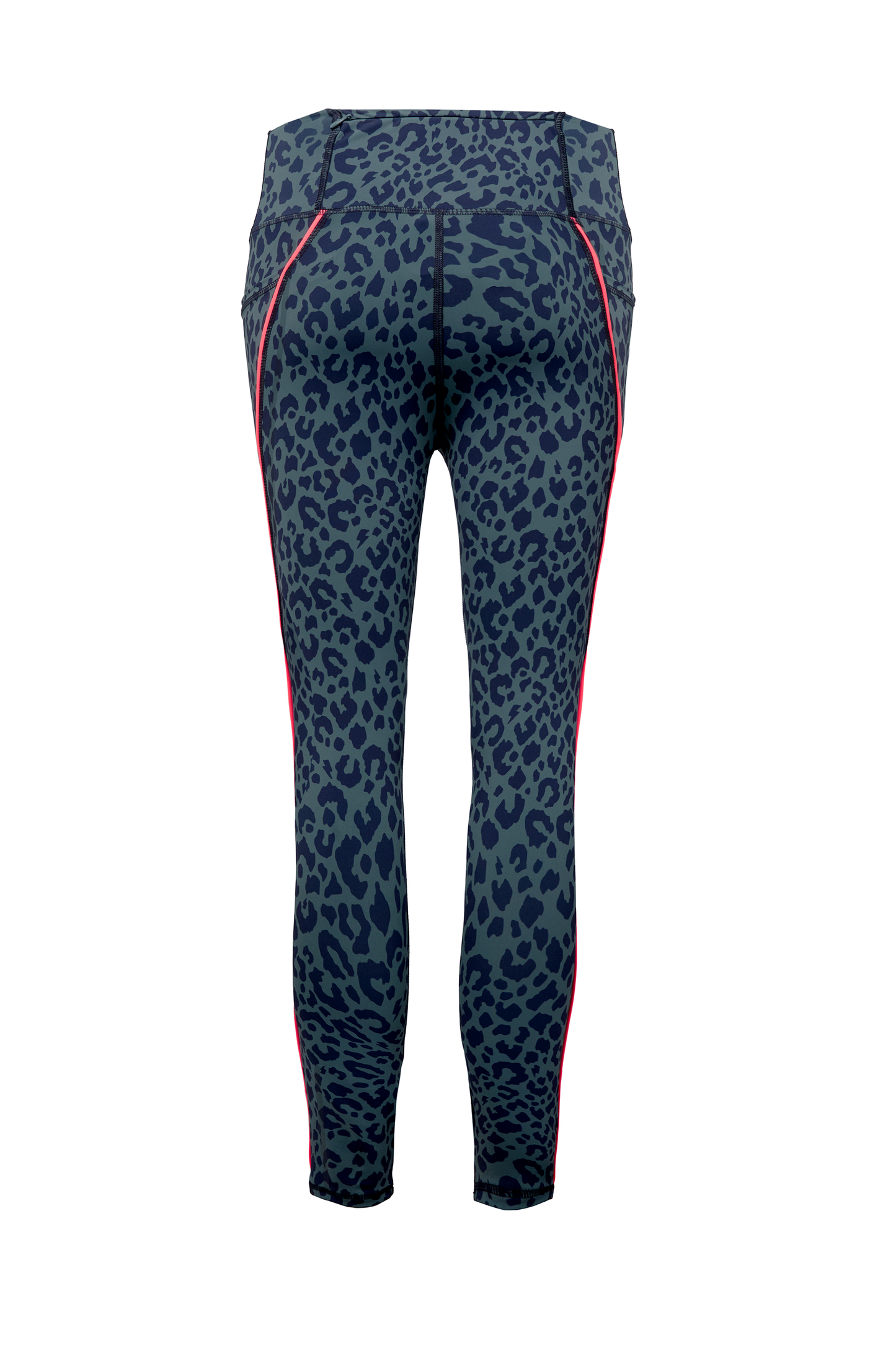 Khaki with Navy Candy Leopard Full Length Active Leggings