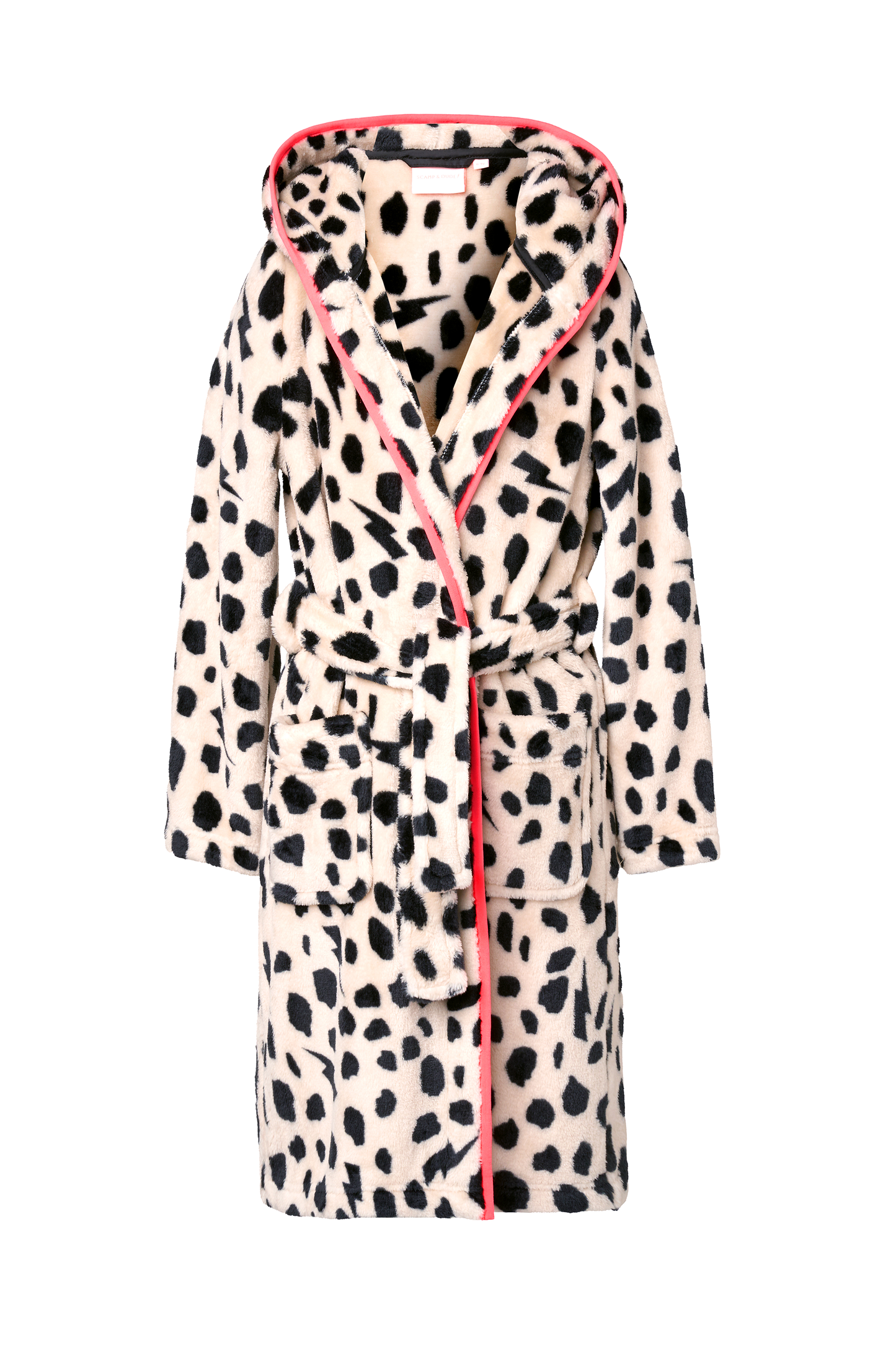 Kids Cream with Black Cheetah Dressing Gown