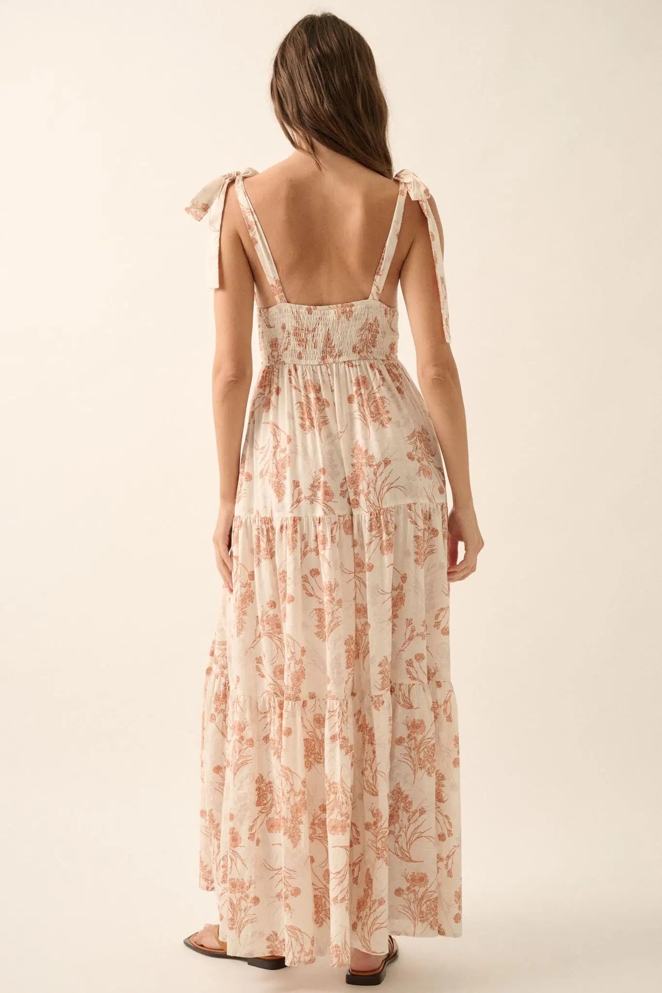 Sentimental Beauty Floral Tiered Ruffle Maxi Dress