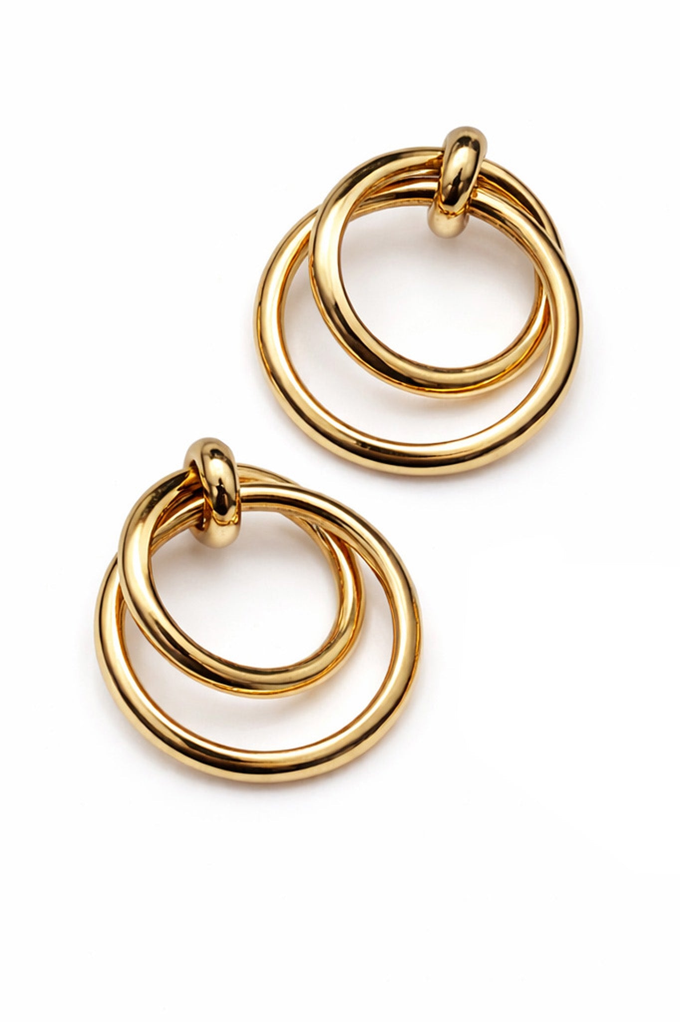 Napa Gold-Dipped Layered Hoop Dangle Earrings