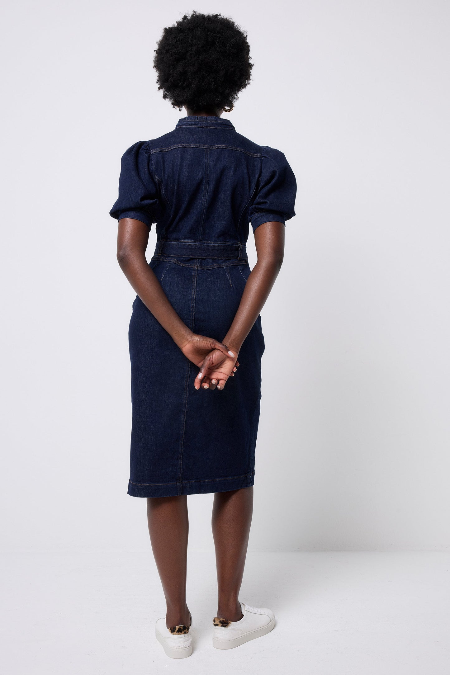 Rinse Wash Zip Detail Denim Dress