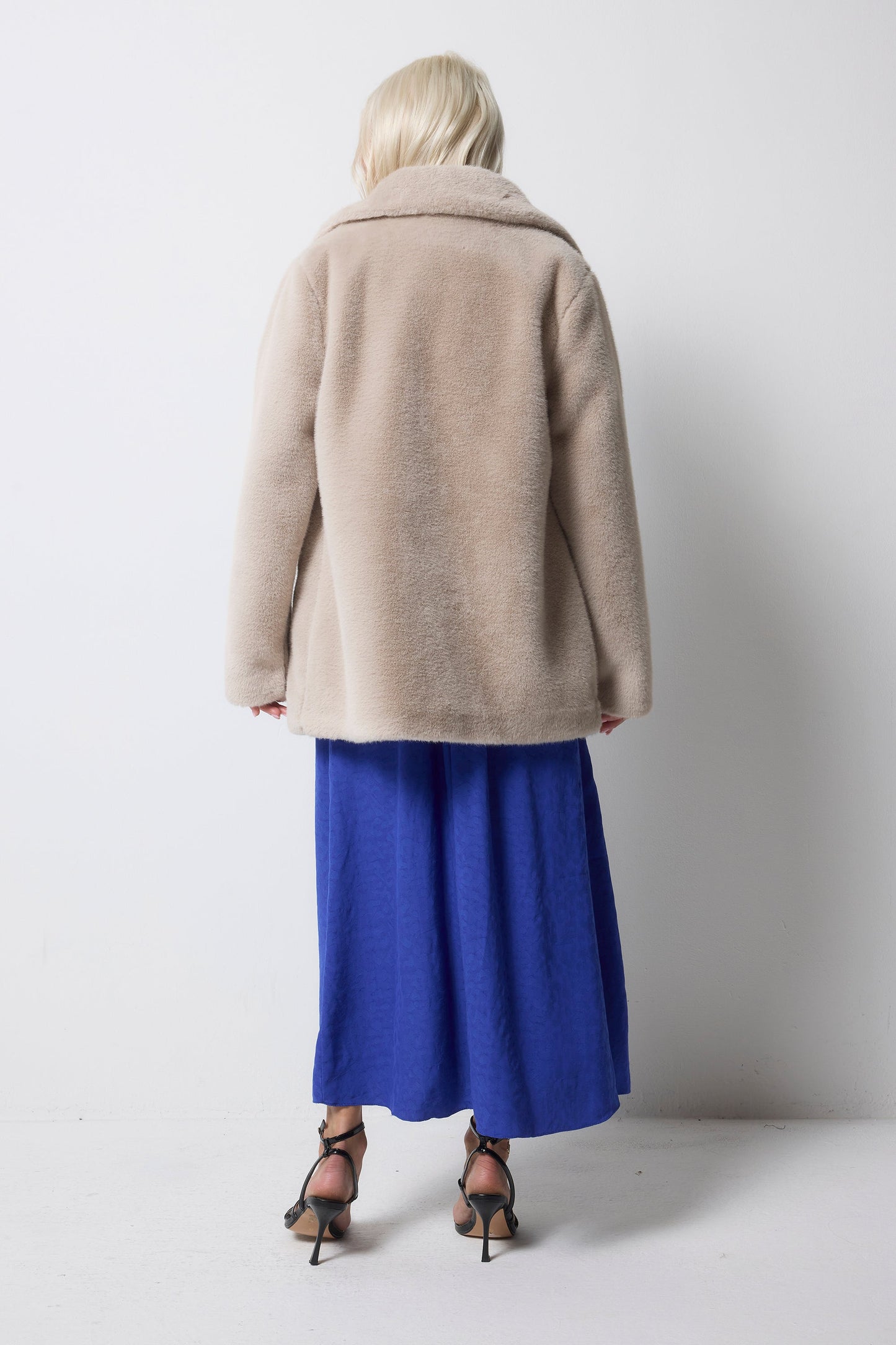 Cream Faux Fur Coat