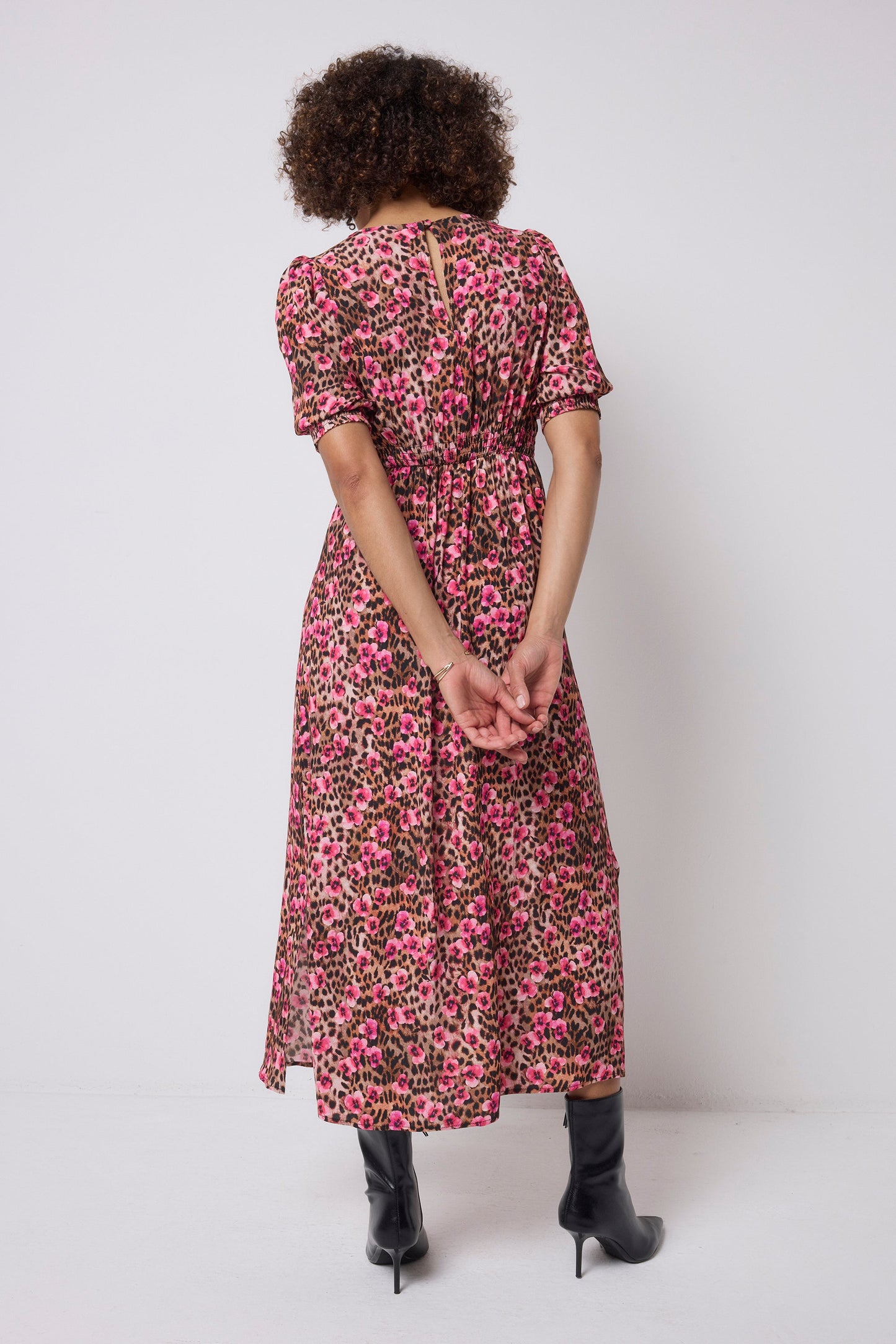 Neutral Paradise Cheetah Midi Dress