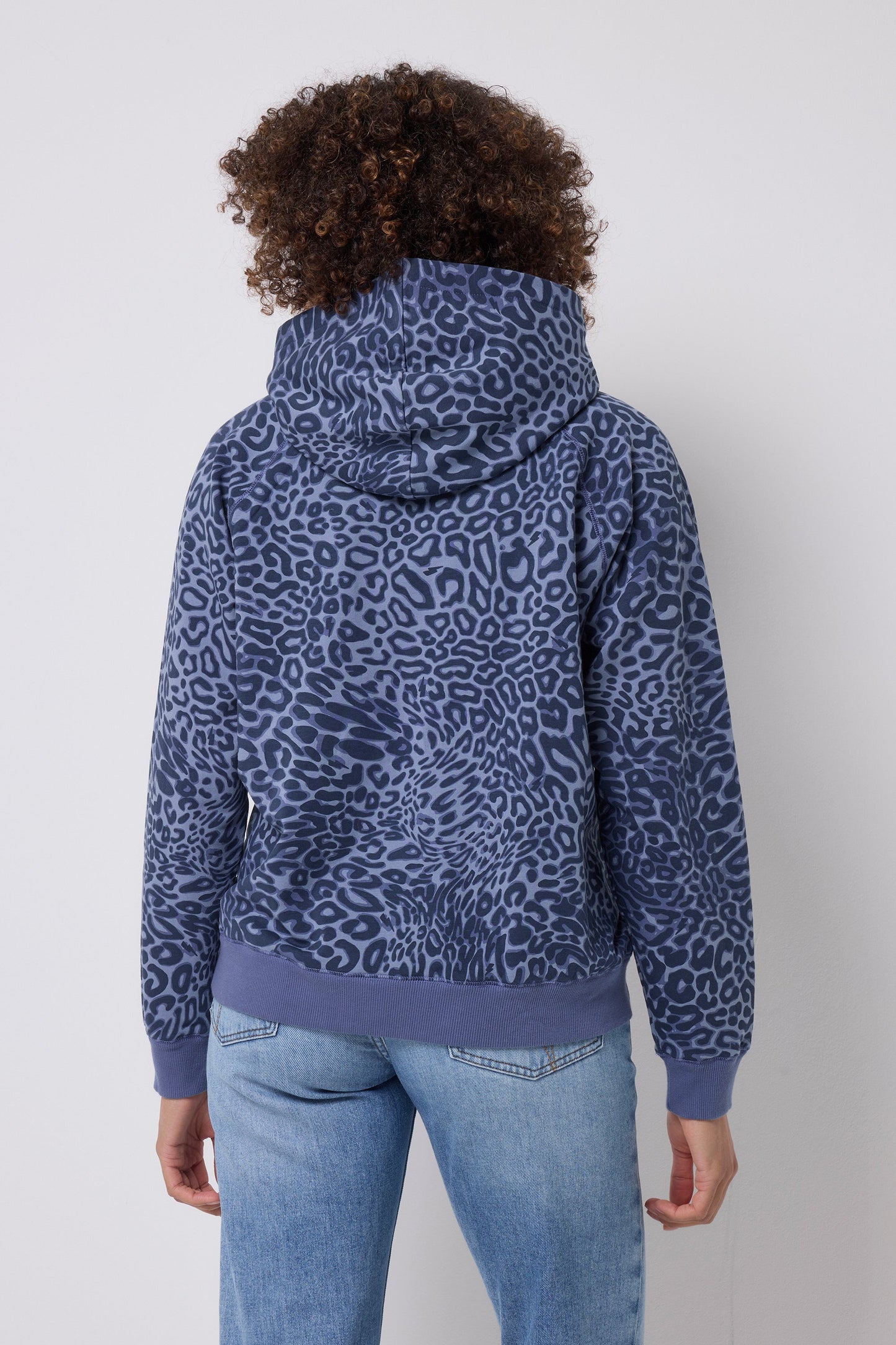 Blue Leopard Ray Relaxed Hoodie