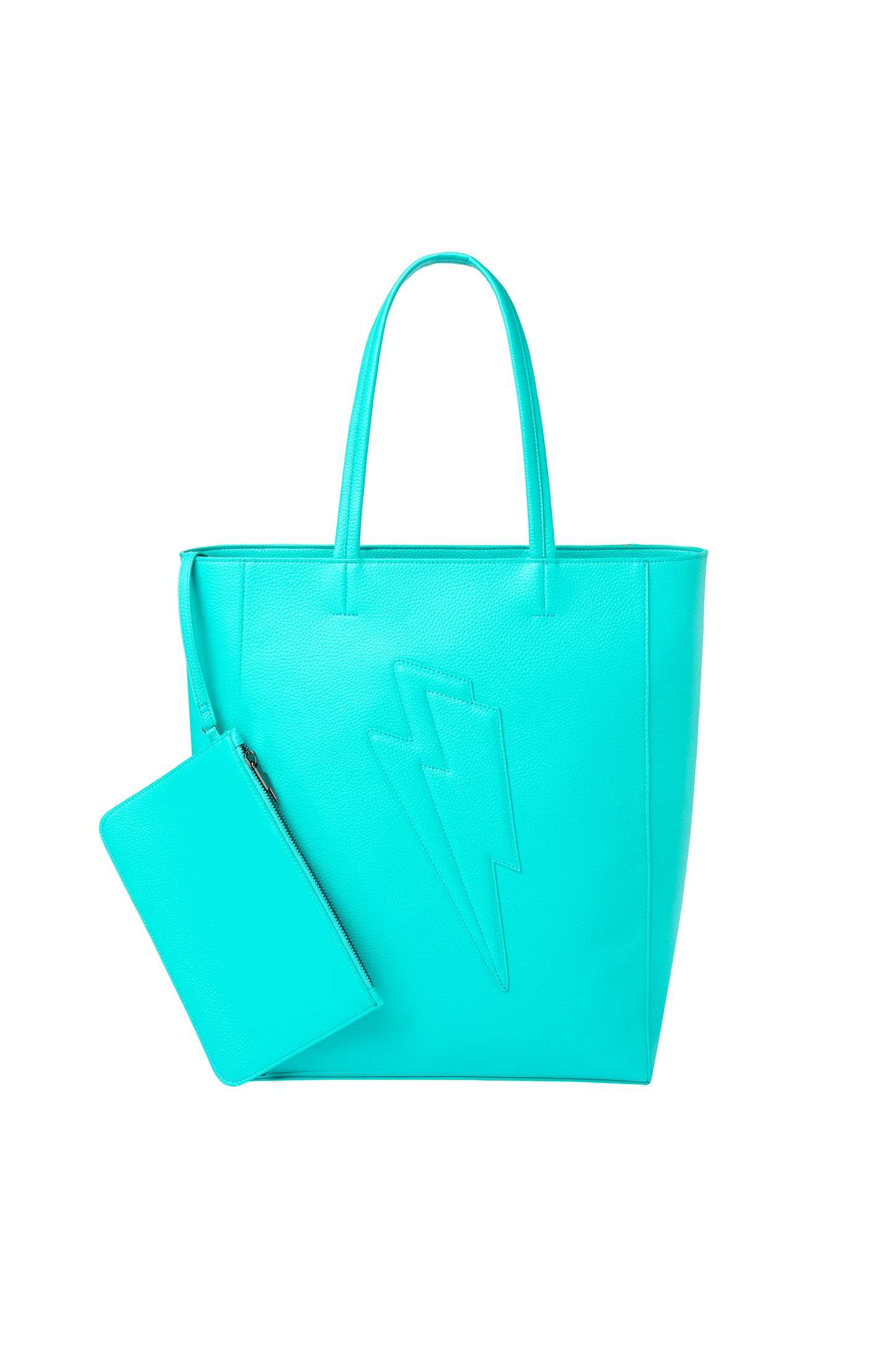 Turquoise Lightning Bolt Tote Bag
