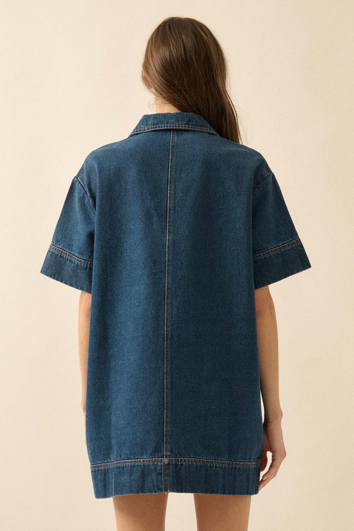 Living Proof Denim Mini Tunic Shirt Dress