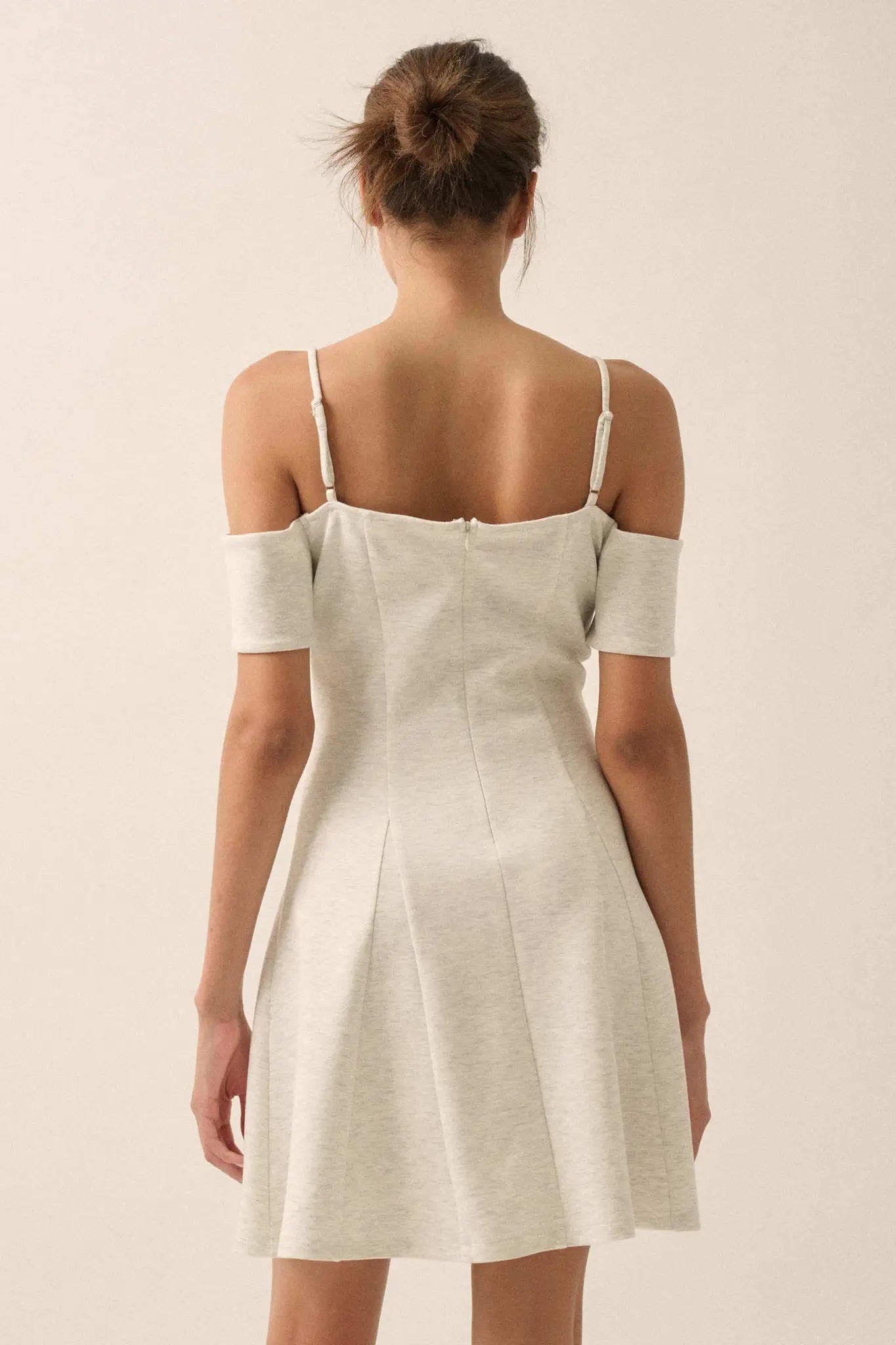 Simple Bliss Cold-Shoulder Scuba Mini Dress