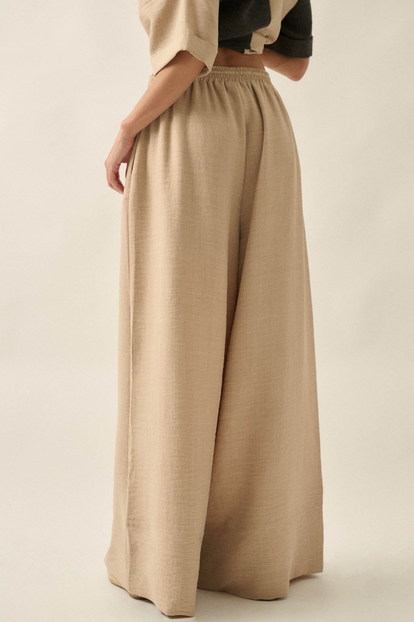 Sidewalk Talk Wide-Leg Drawstring Pocket Pants