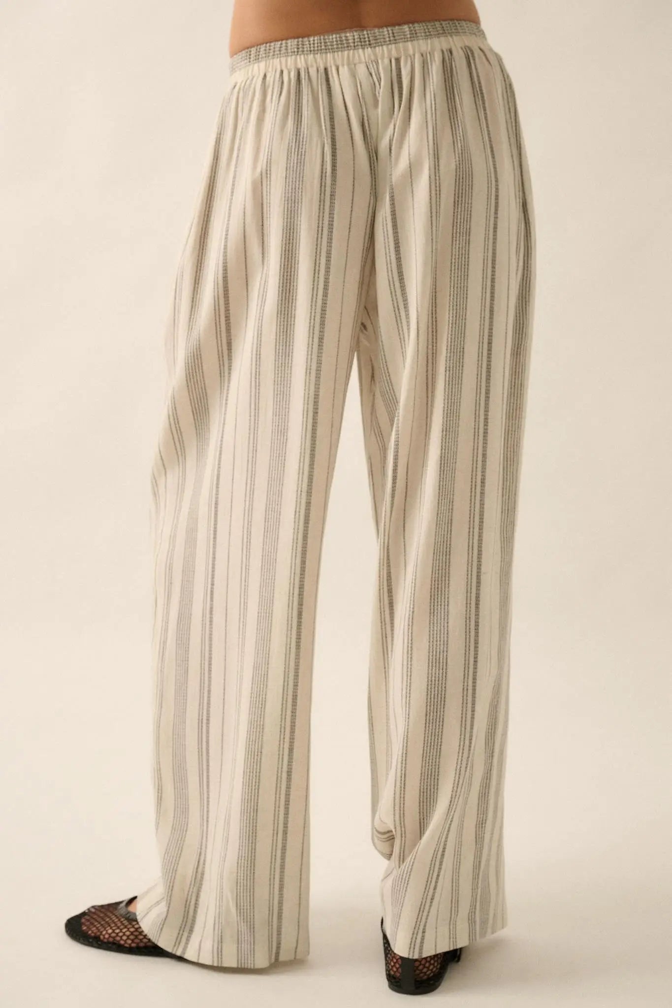 Along for the Ride Pinstripe Wide-Leg Pants