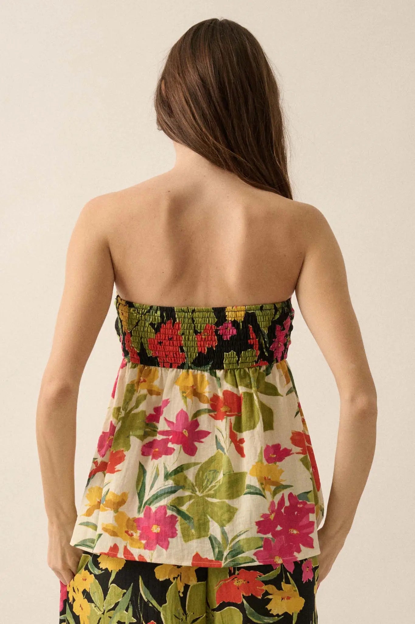 Aloha Again Tropical Floral Split-Front Tunic Top