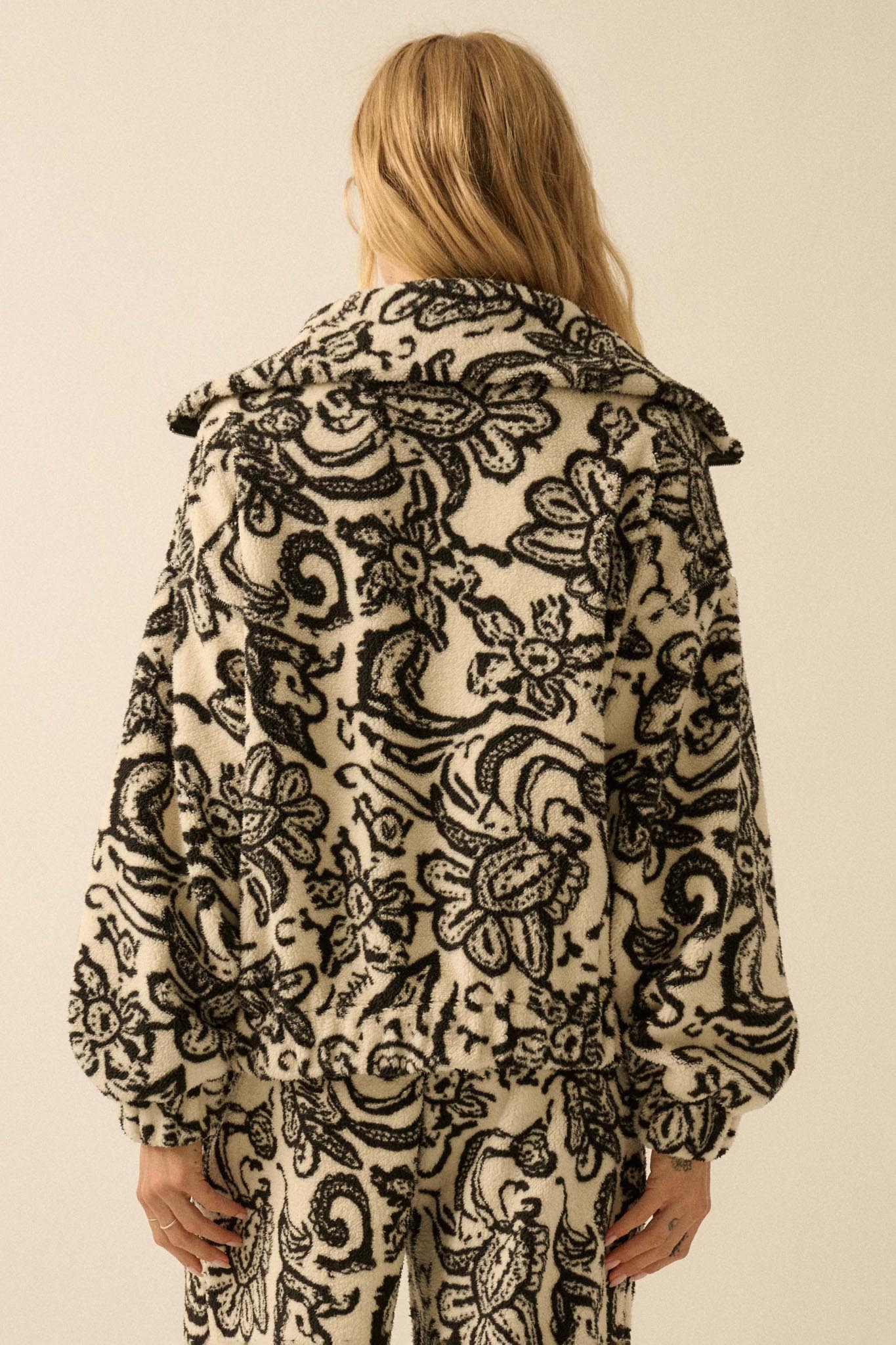 Dream World Paisley Fleece Half-Zip Pullover