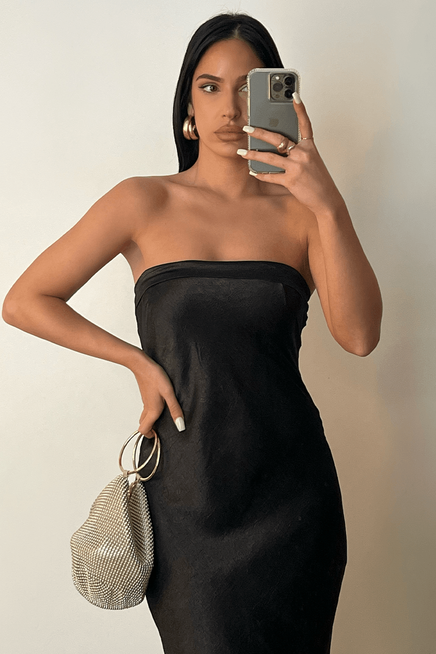 Leyla Slip Dress - Black