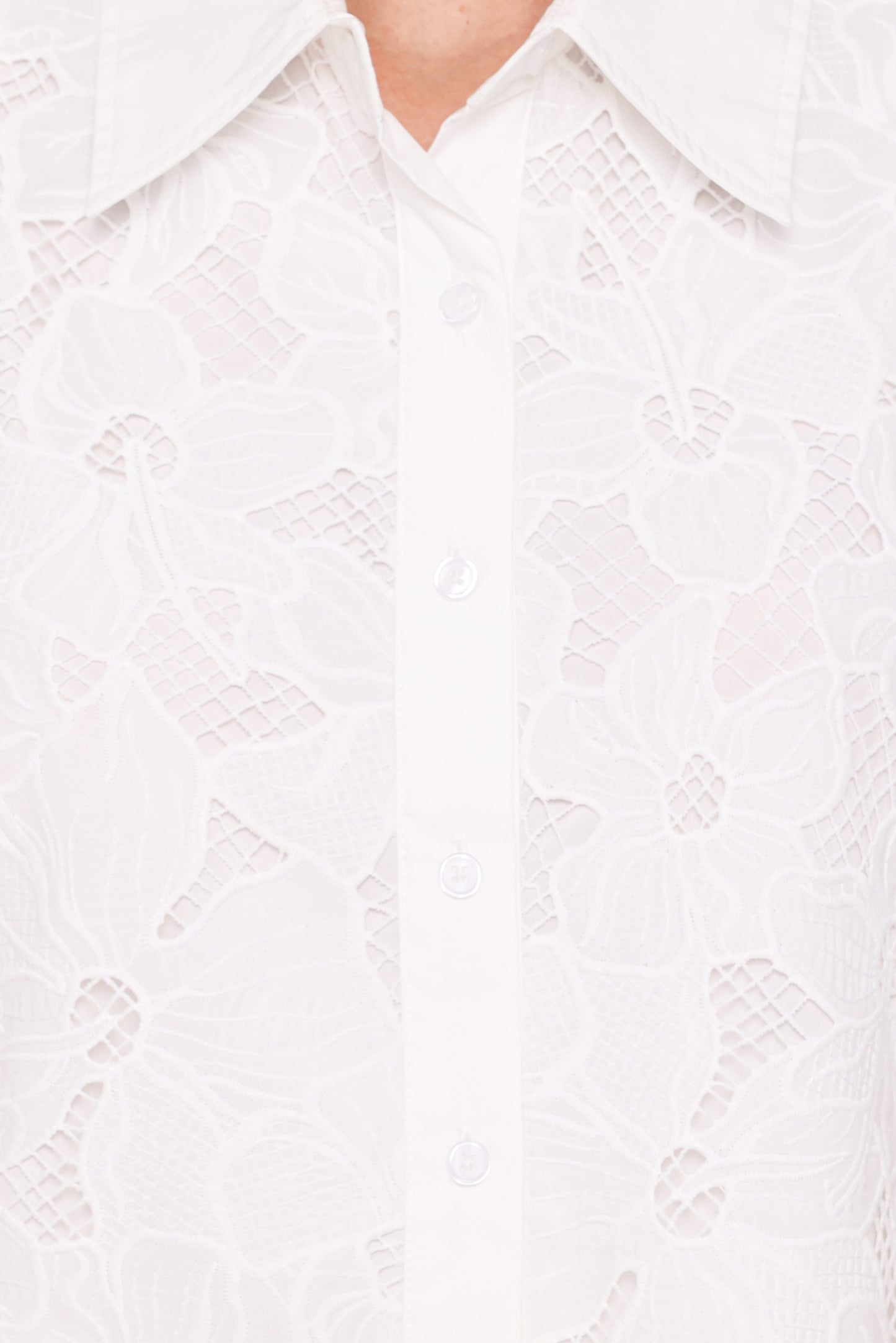 Fidelma Cropped Shirt - White
