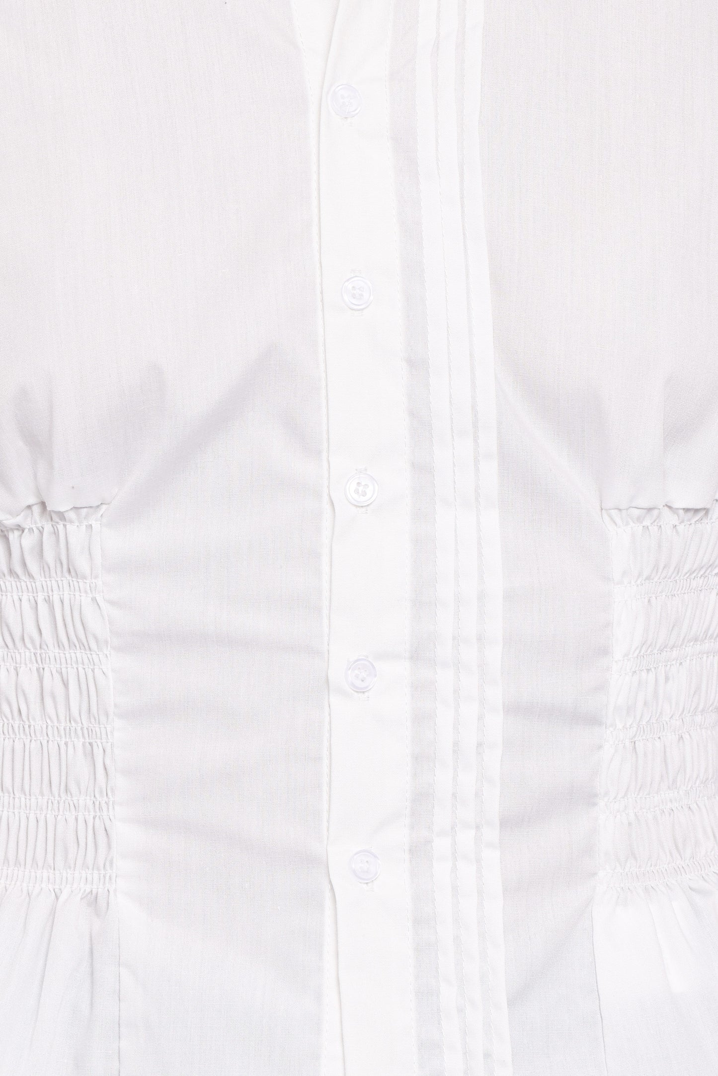 Ione Peplum Shirt - White