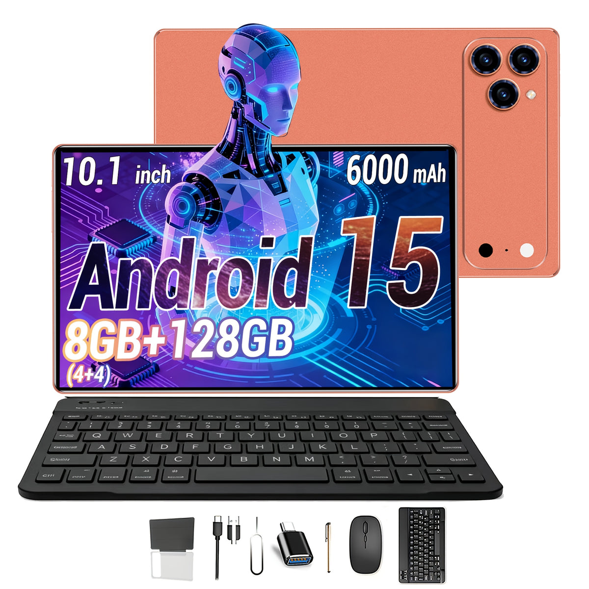 2026 In-Car Navigation Tablet, 2-in-1 Tablet, 10.1-inch Touchscreen, Android OS, 8 GB (4+4) RAM, 128 GB Storage, Supports GPS, Wi-Fi, And Bluetooth, Road Trip Navigation Assistant, Gift for Easter/Labor Day/Mother's Day/Father's Day