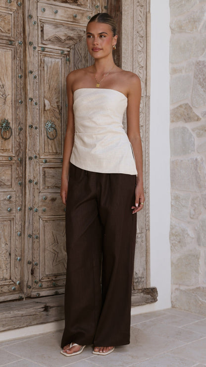 Dana Strapless Top - Cream