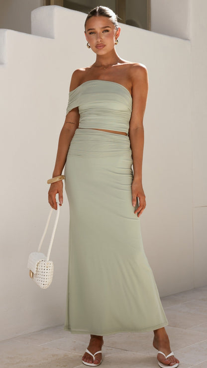 Coda Maxi Skirt - Sage