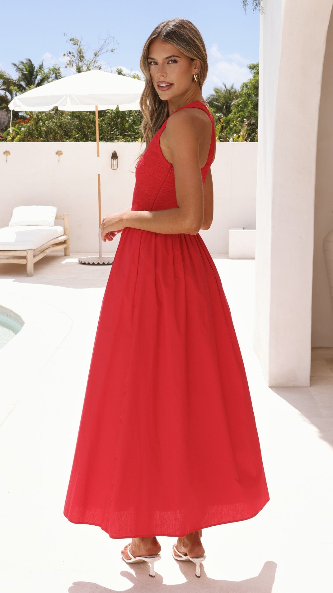 Maia Maxi Dress - Red