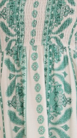 Danica Mini Dress - Green Aztec