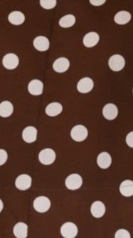 Charmain Top - Chocolate/White Polka Dot
