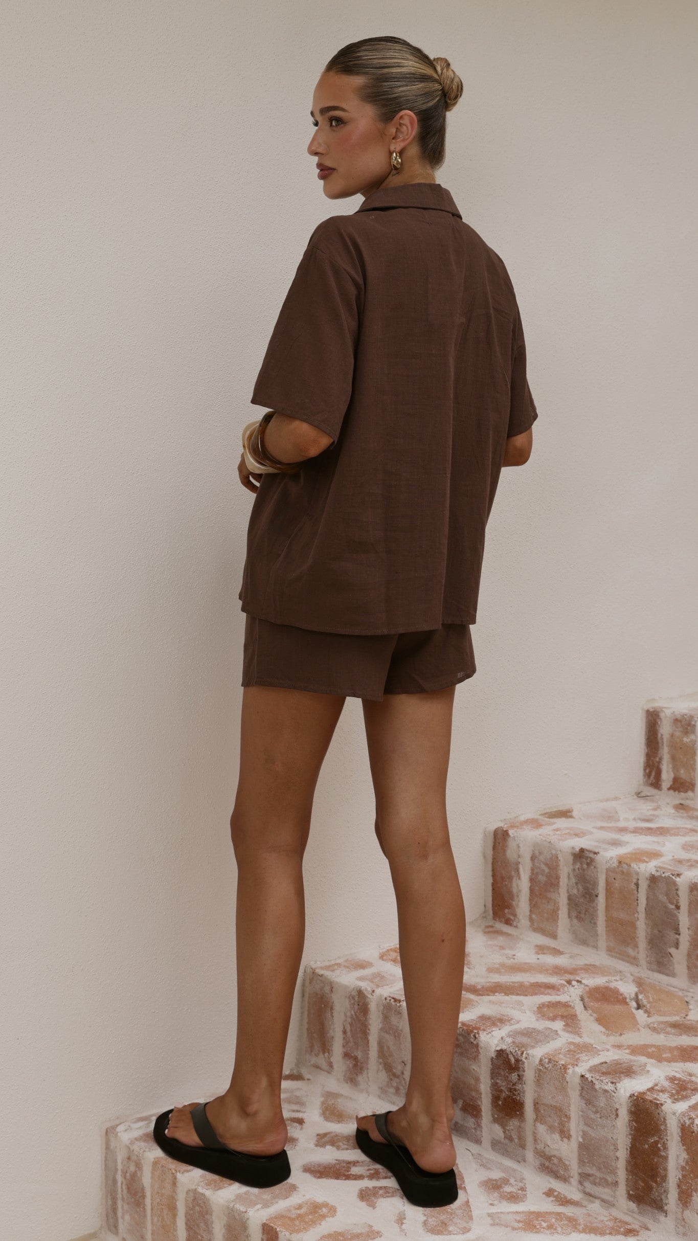 Vesper Top and Shorts Set - Chocolate