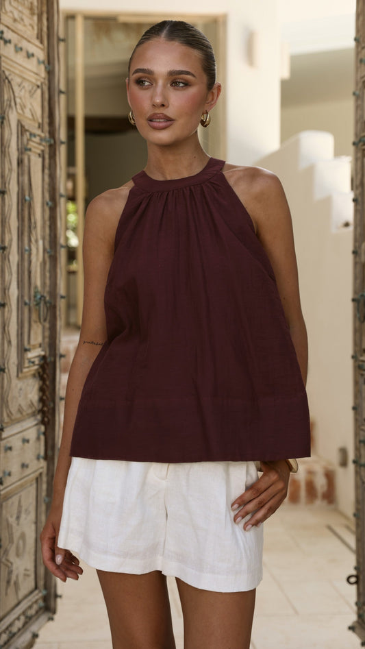 Gaia Top - Burgundy