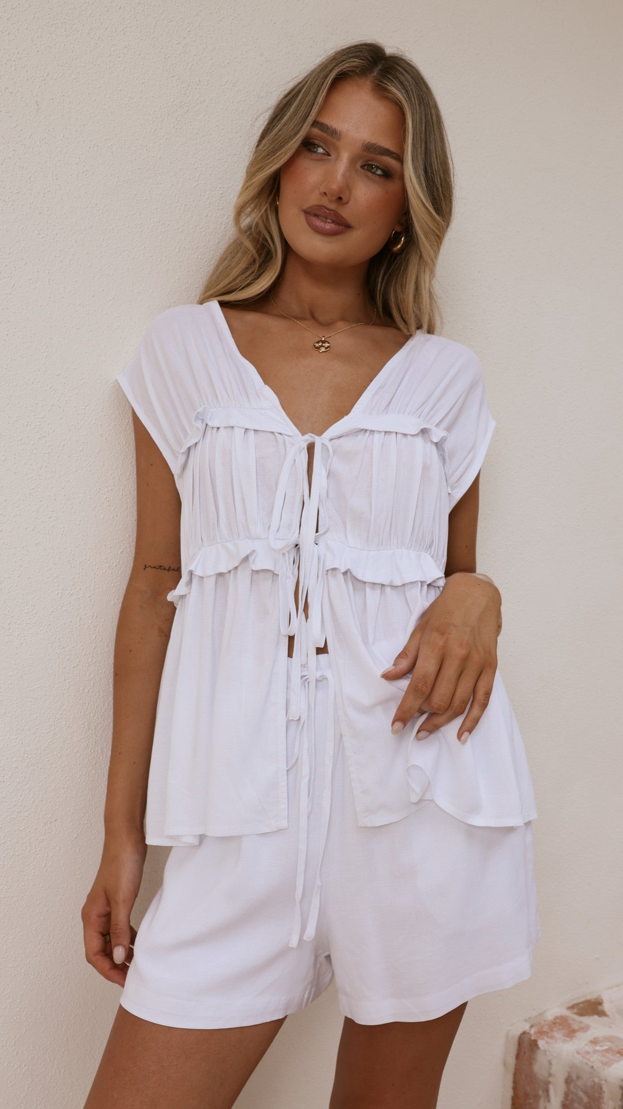 Makayla Shorts - White