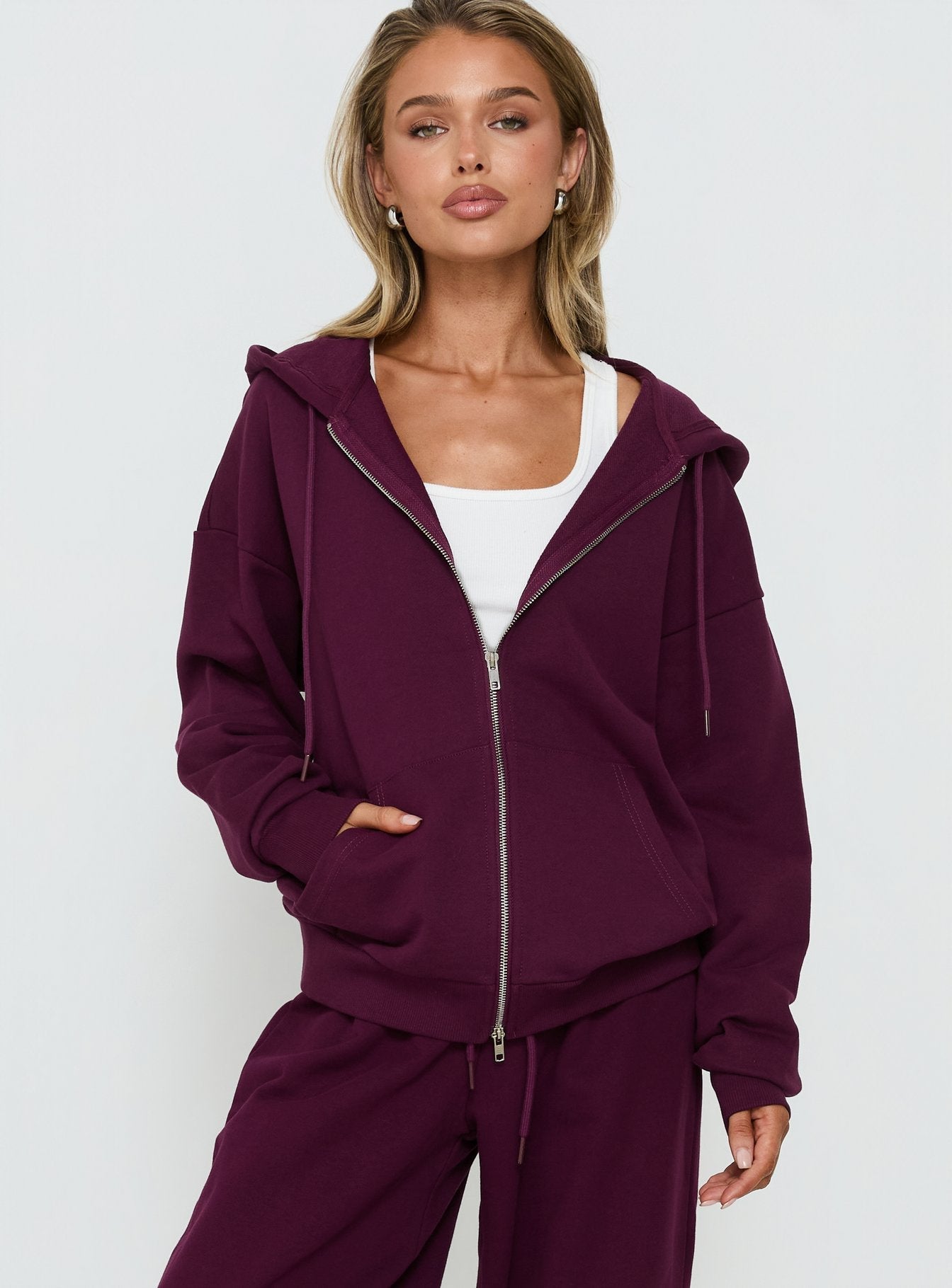 All Day Oversized Hoodie Plum