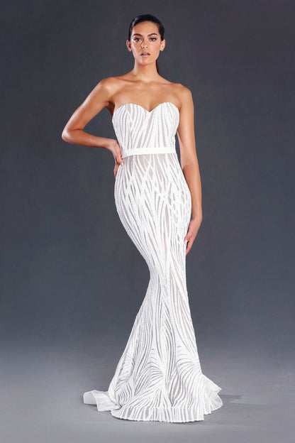 Jadore JX039 Gown - White