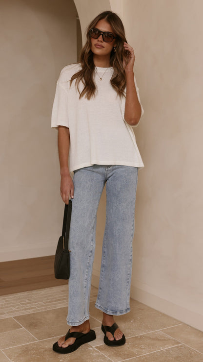Annalise Knit Top - White
