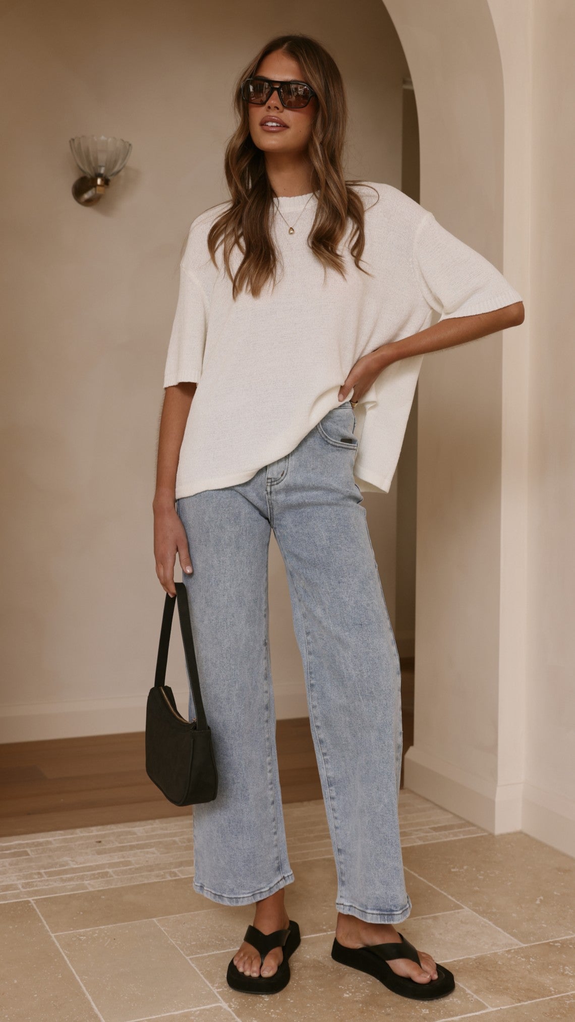 Annalise Knit Top - White
