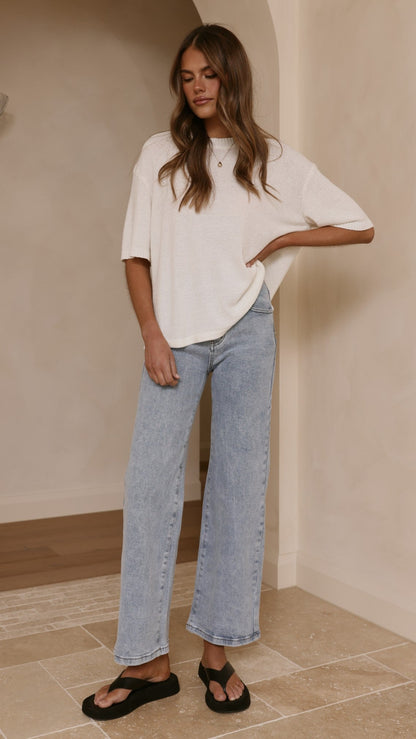 Annalise Knit Top - White