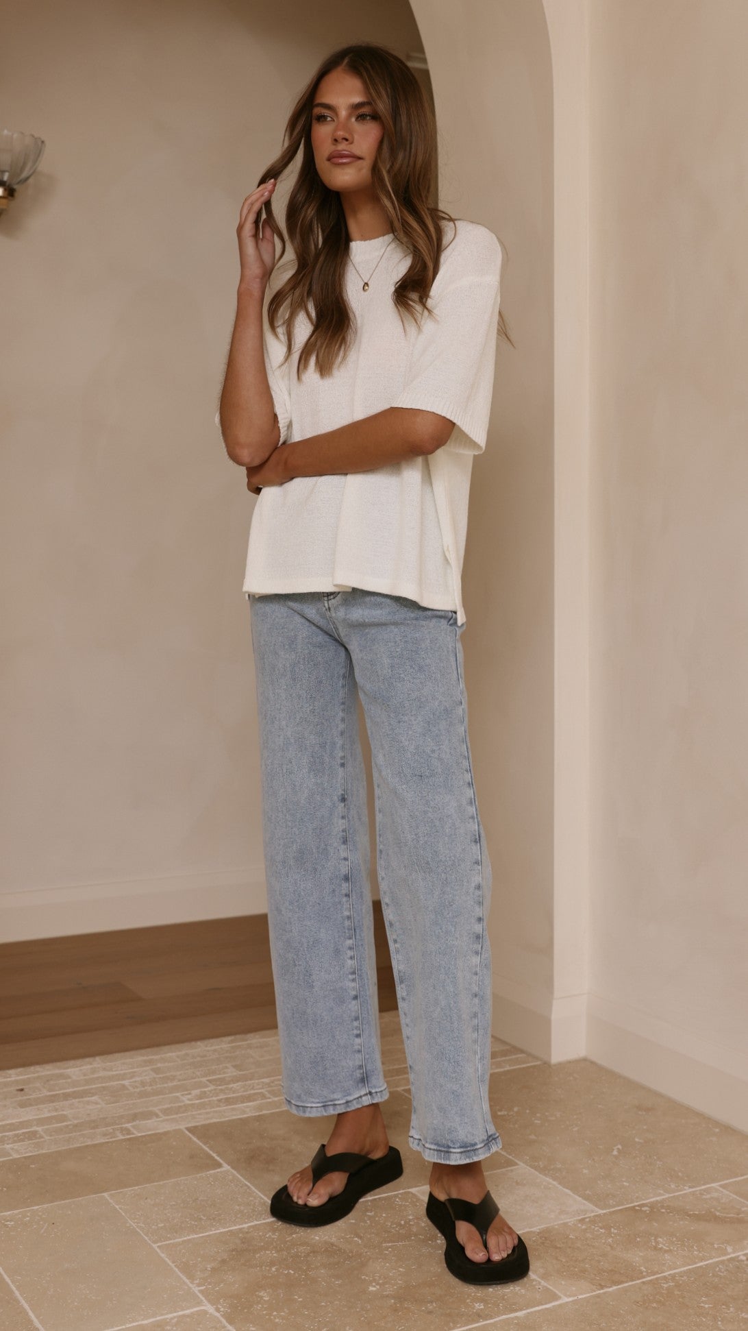 Annalise Knit Top - White