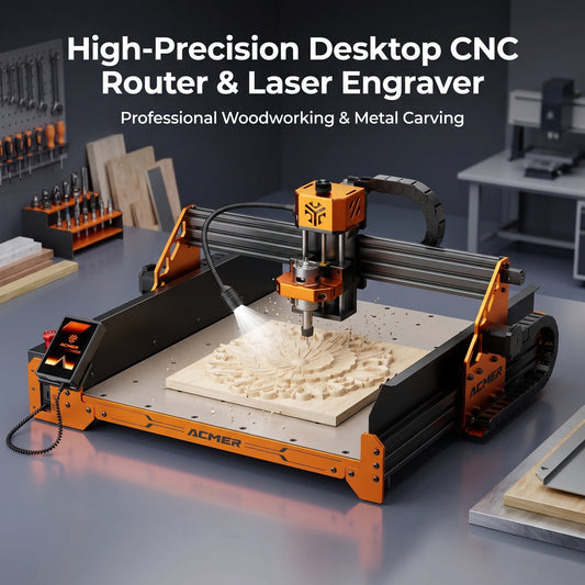 ACMER ASCARVA 4S CNC Router Machine – Precision Engraving & Cutting Tool for Wood, Acrylic, Plastic and DIY Crafts