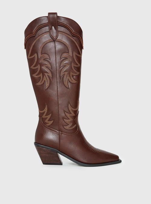 Billini Evalynn Cowboy Boots Fudge